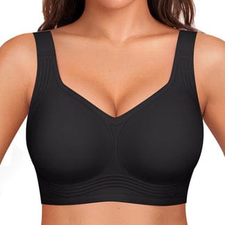 Wireless Full Coverage Bra Black / M