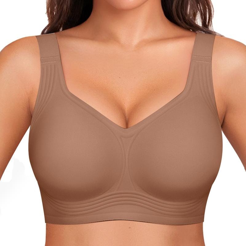 Wireless Full Coverage Bra Coffee / M